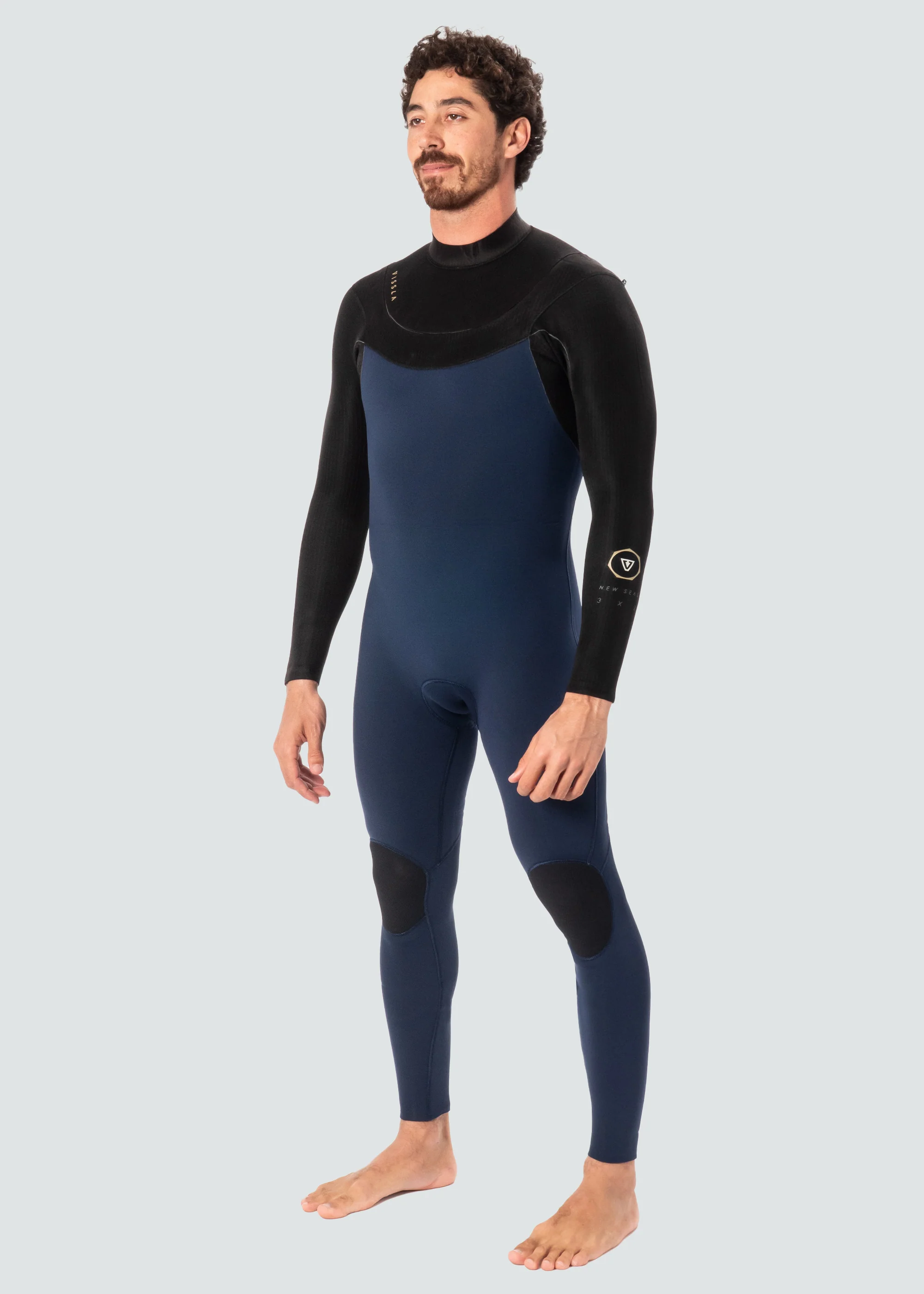 New Seas 3-2 U-Zip Wetsuit - Midnight - Image 3